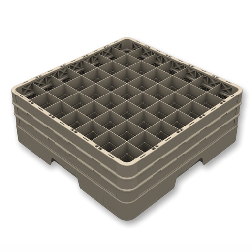 [PU5490E3F1] CESTA FLAP RACK ABIERTA DE 49 COMPARTIMENTOS + 3 EXTENSIONES
