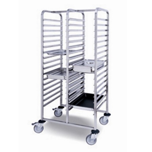 [506.011.44] Carro Doble Con Guías Para Cubetas Gn 1/1