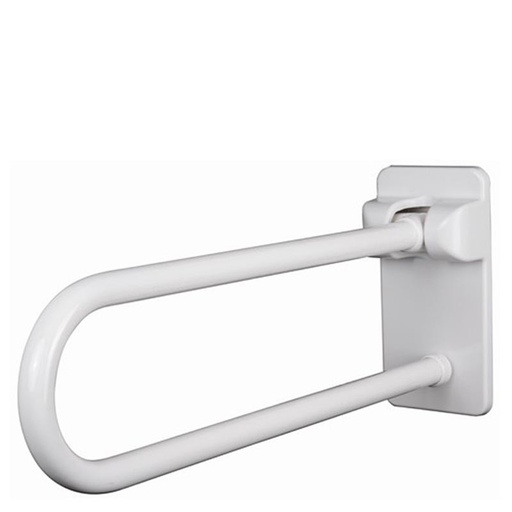 [400.029.02] Asidero Abatible Con Placa Trasera 70 Cm  Blanco