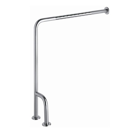 [400.032.44] ASIDERO ABATIBLE CON PORTAROLLOS 80 CM ACERO INOX