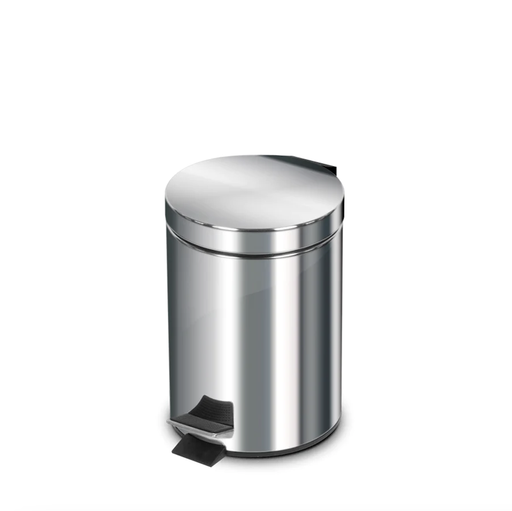 [CRP3A] Papelera Metal Standard Con Pedal 3 L Acero Inox Pulido