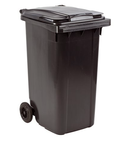 [206013GY] CONTENEDOR BASURA 2 RUEDAS 240 L GRIS