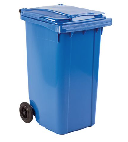 [206013BL] CONTENEDOR DE BASURA 2 RUEDAS  240 L AZUL