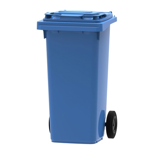 [206012BL] Contenedor De Basura 2 Ruedas 120 L Azul