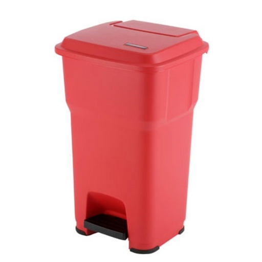 [5230027027] Papelera Hera 60 L Con Pedal Roja