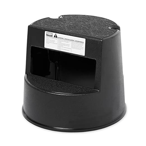 [FG252300BLA] Taburete Móvil De Dos Peldaños Negro Rubbermaid