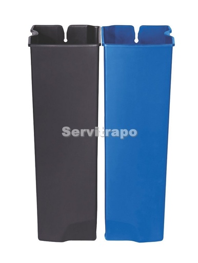 [1902008] Set De Cubo Interior Doble Para 50 L, Metal, Pedal Frontal
