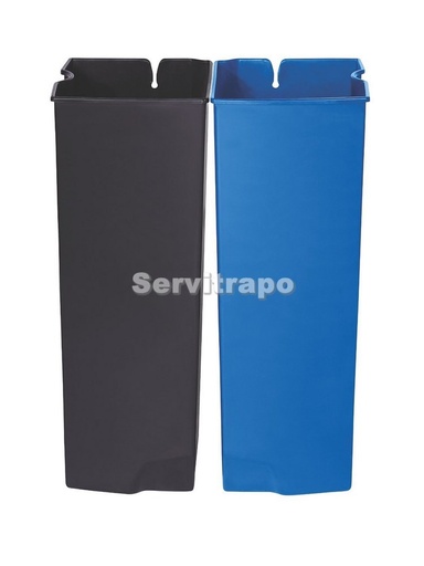 [1902010] Set De Cubo Interior Doble Para 90 L, Metal, Pedal Frontal