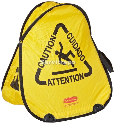 [FG9S0725YEL] Señal seguridad plegable con símbolo de suelo mojado