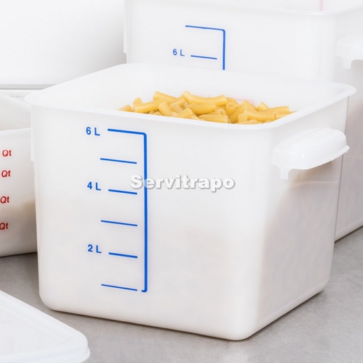 [FG9F0500WHT] Recipente alimentos cuadrado para ahorro espacio 5,7l