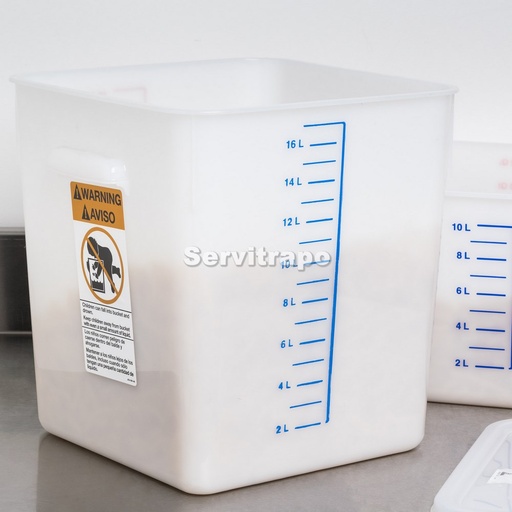 [FG9F0800WHT] Recipente alimentos cuadrado para ahorro espacio 17l