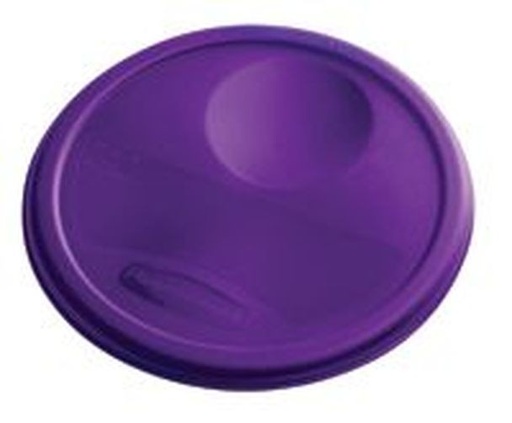 [1980391] Tapa de contenedor redondo Rubbermaid morado grande