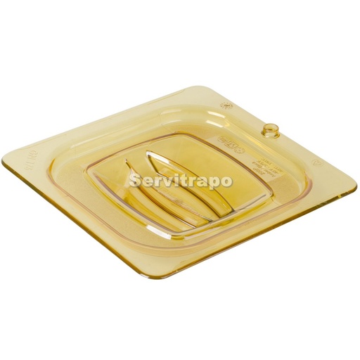 [FG208P23AMBR] Tapa cubeta GN 1/6 con agujero para colgar Ultem