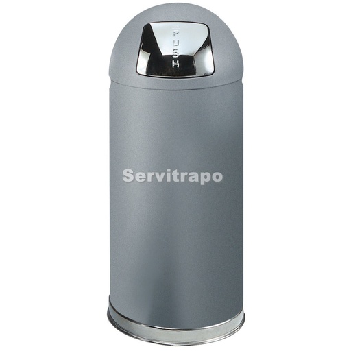 [FGR1536SMGL] Papelera EasyPush 55L Plateado
