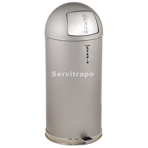 [FGR1536STEGLSM] Papelera EasyStep 55L. Plateado Con pedal