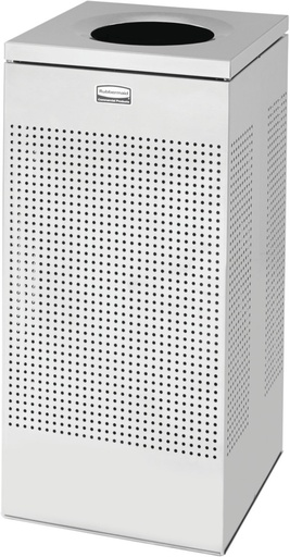 [FGSC14SSPL] PAPELERA RECTANGULAR SILHOUETTES GRANDE 60 L PLATA METÁLICA