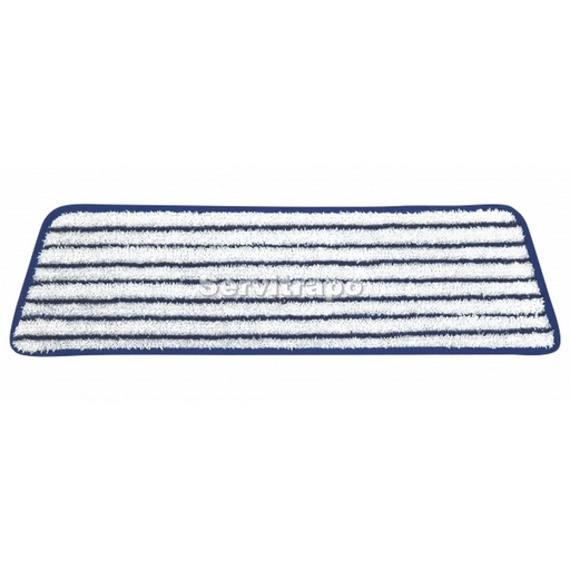[R034555] Mopa de acabado de microfibra, 40 cm – Blanca con bandas azules 46,0 x 14,5 x 1,6 10