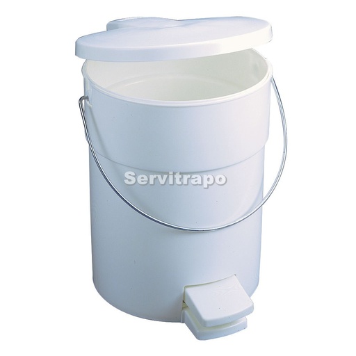 [FG614200WHT] Contenedor con pedal redondo blanco