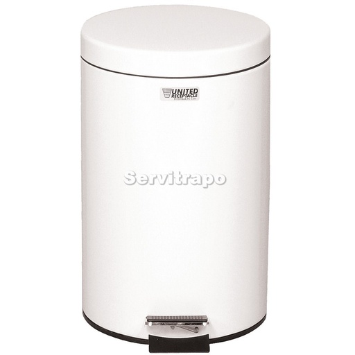 [FGMST35EPLWH] Papelera pedal 12l. Acero blanco