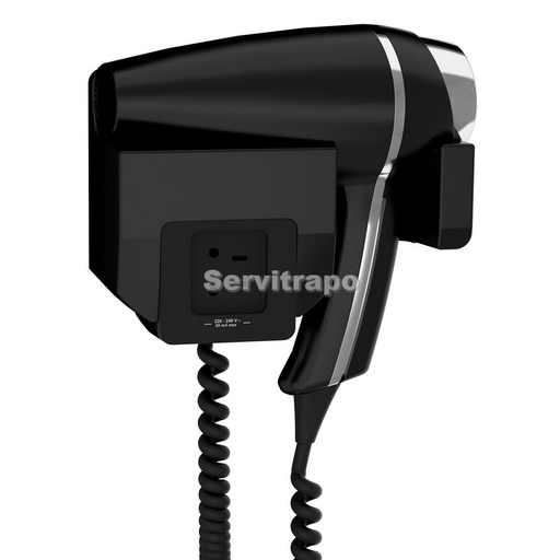 [18221211] Clipper Ii Negro 1400w Con Soporte Frontal + Toma De Afeitar