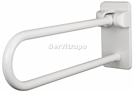 [400029] Asidero Abatible Con Placa Trasera 70 Blanco