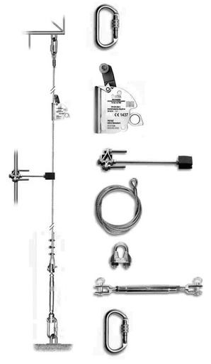 [80282] Linea De Calbe De Acero 20m Anticaida