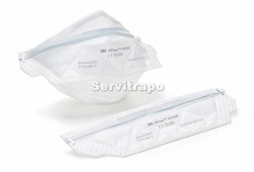 [9152] Mascarilla Vflex 9152 Ffp2 Nr D Plegada S/Valvula 3m