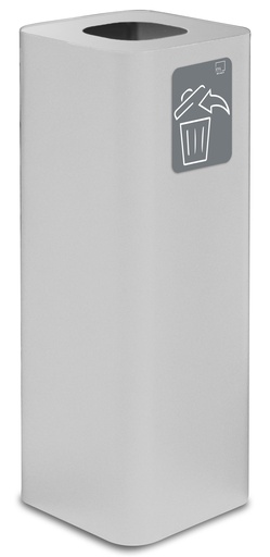 [PU60F-B02] PAPELERA PURE  60 L ACERO PINTADO BLANCO