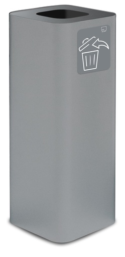 [PU60F-G02] PAPELERA PURE  60 L ACERO PINTADO GRIS