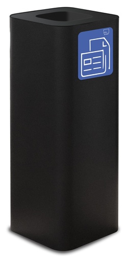 [PU60F-N02] Papelera Pure  60 L Acero Pintado Negro