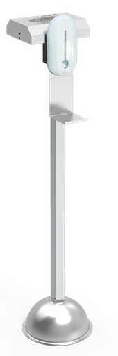 [4605] Dispensador Gel Y Soporte En Columna De Acero Inoxidable Aisi 304