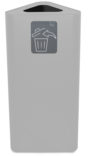 [PUT60F-B02] PAPELERA PURE TRIANGULAR 60 L ACERO PINTADO BLANCO