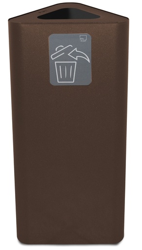 [PUT60F-C02] Papelera Pure Triangular 60 L Acero Pintado Corten
