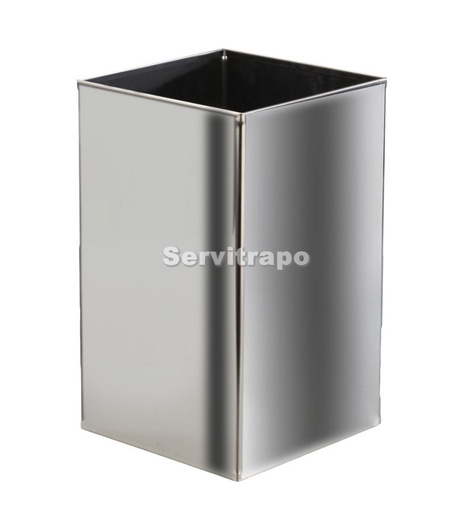 [H4012SSB] Papelera Cuadrada Inox Brillo