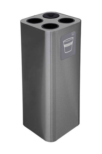 [PU60F-PB-AS] PAPELERA PURE PARA VASOS 60L ACERO INOX SATINADO