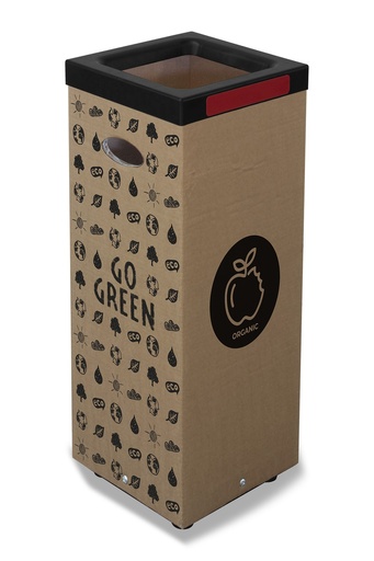 [PUC100-R-DJ] Contenedor Cartón Reciclaje Orgánico 100 L