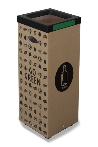 [PUC100-VE-DJ] Contenedor Cartón Reciclaje Vidrio 100 L