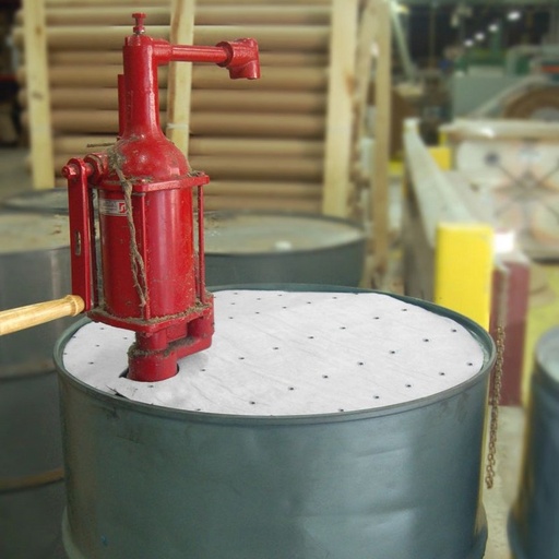 [SEHMA050H1] Lote 25 Alfombras Absorbentes Hidrocarburos Para Bidón. Diametro 56cm
