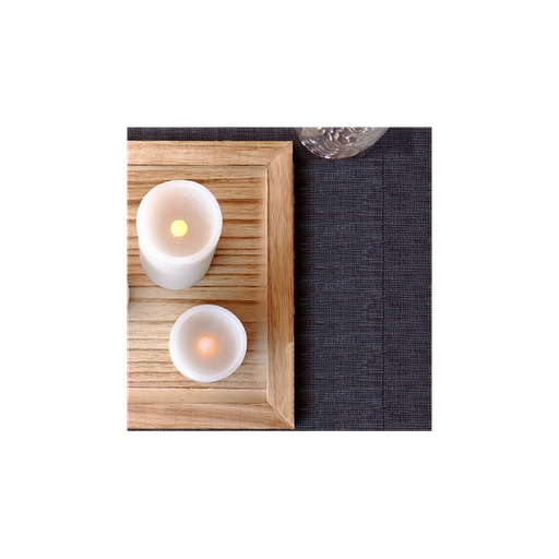 [MP100ANEHBL] MANTEL AIRLAID 100X100 NEGRO HILO BLANCO