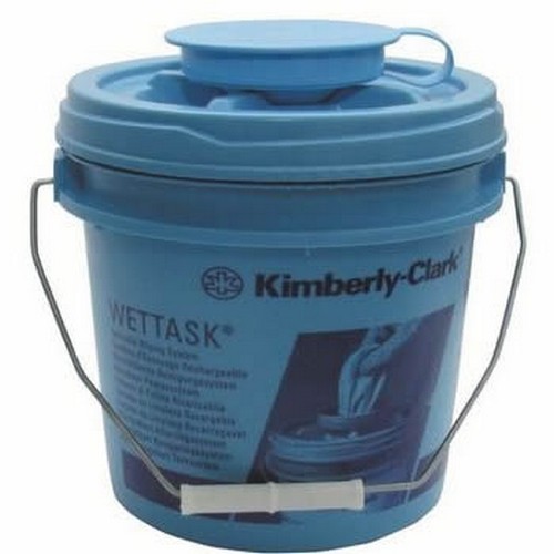 [7921000] Paños Wettask Dispensador Cubo Azul