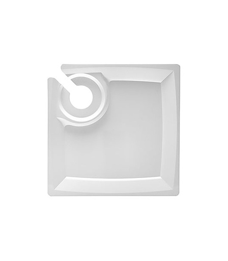 [1155121] PLATO COCKTAIL CUADRADO PULPA 21 CM CON SOPORTE