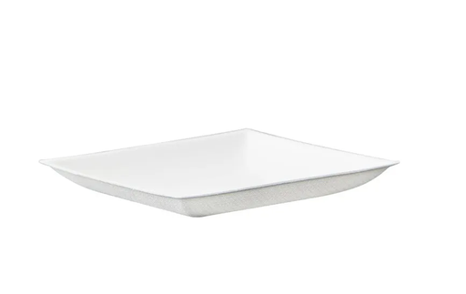 [LM058816] PLATO PULPA CUADRADO BLANCO 25X25