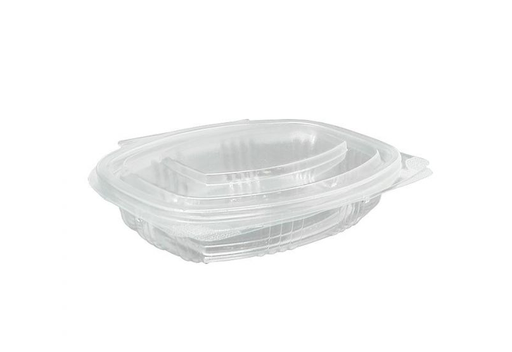 [8370] Tarrina Ovalada Tapa Bisagra Pet 150 Cc