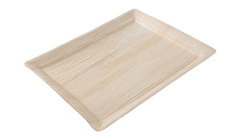 [LM058503] BANDEJA RECTANGULAR 17 X 12 HOJA DE PALMA