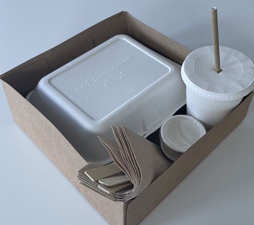 [9811] Bandeja Cartón Kraft 26,5X26,5X9,3