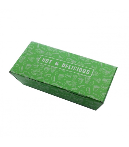 [8204] Caja Take Away ""Hot&Delicious"" Bio 17,5 X 12 X 7 Cm