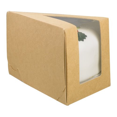 [7463] Envase Kraft Porción Pastel  14,4 X 8,5 X 9,0 Cm