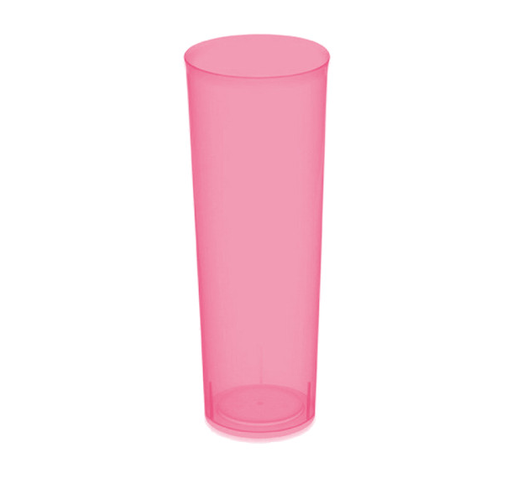 [7273] Vaso Tubo Rosa 300 Cc, Embolsado