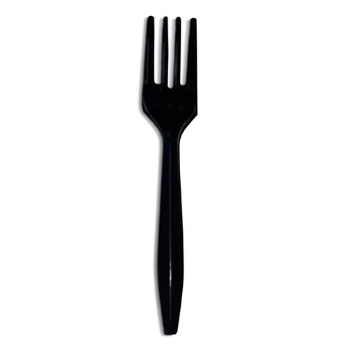 [6666] TENEDOR PP NEGRO 14,5 CM
