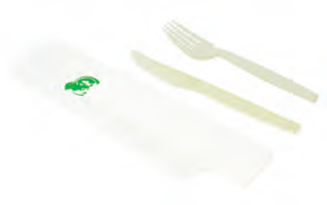 [BIO1500630] SET 3/1 BIO: TENEDOR+CUCHILLO CPLA +SERVILLETA